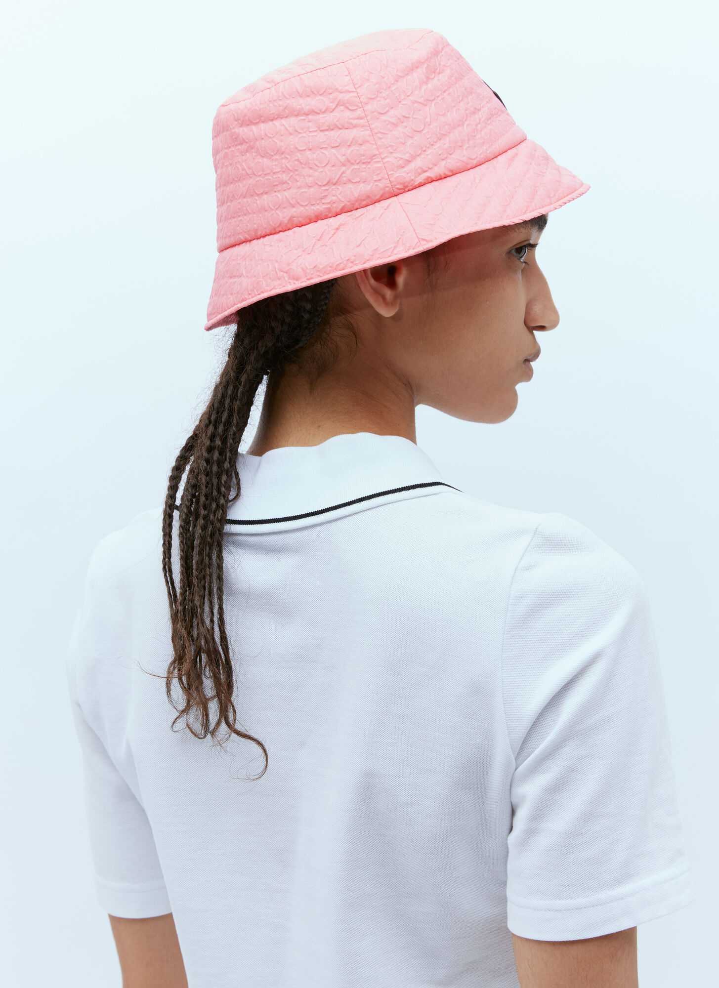 Moncler Logo Patch Bucket Hat In Blue