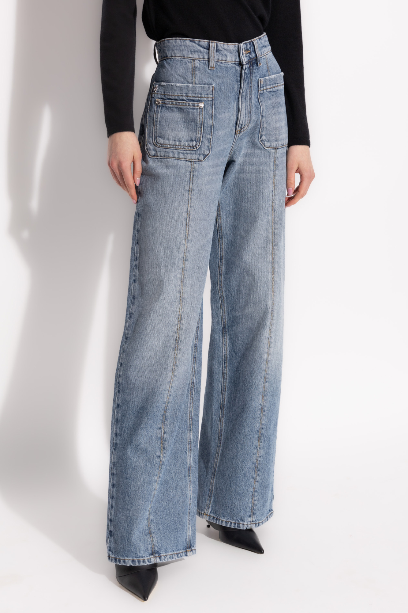 Blumarine Multi-pocket Jeans In Gray