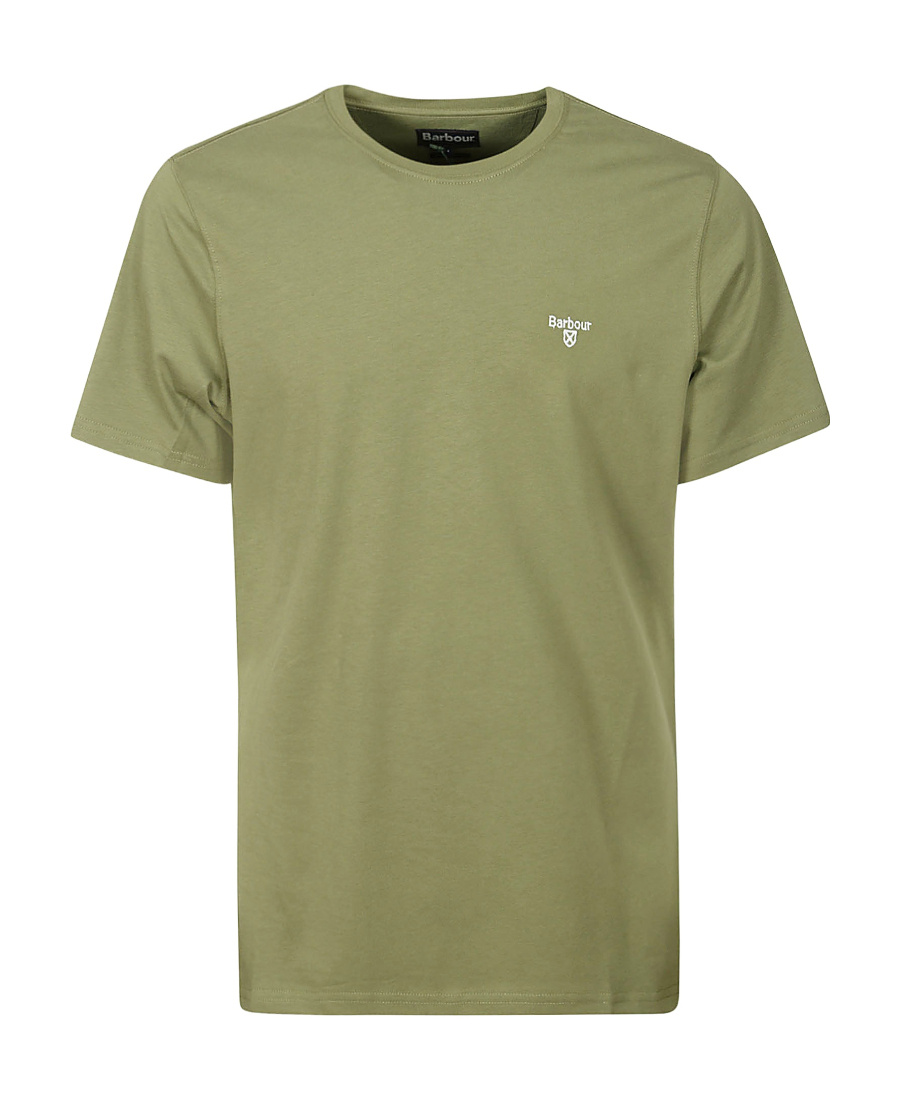 BARBOUR LOGO-EMBROIDERED COTTON T-SHIRT