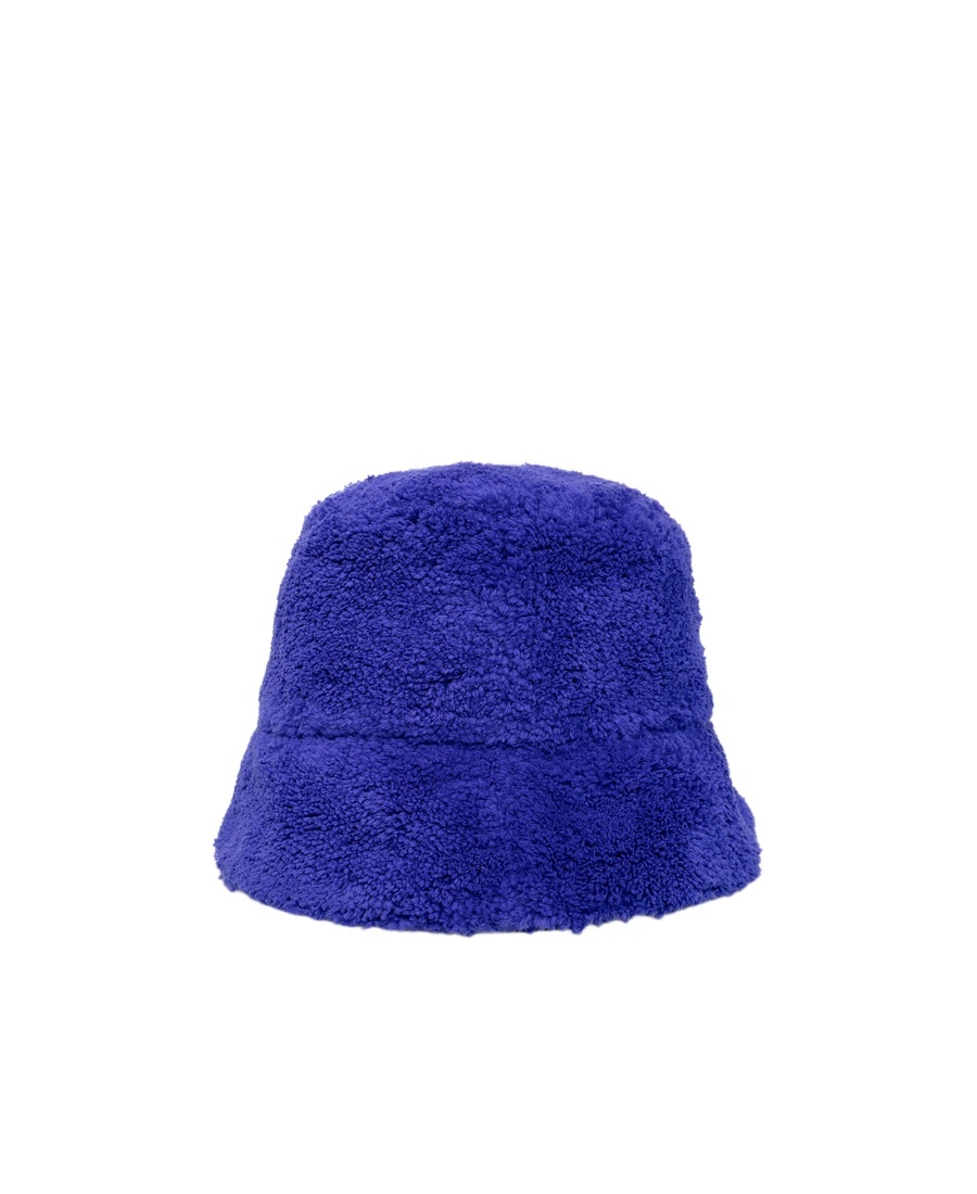 Marni Shearling Bucket Hat In Blue