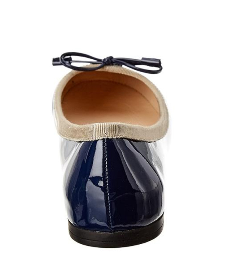 Prada Logo Flats In Blue