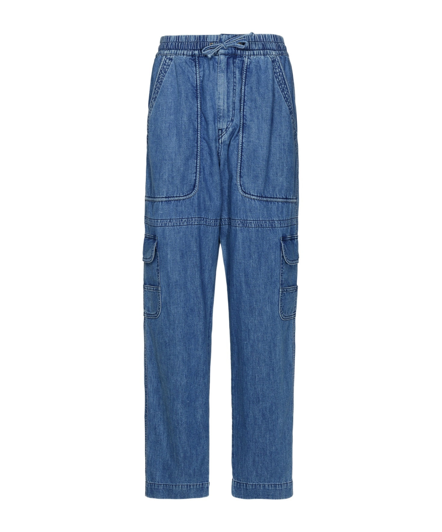 Isabel Marant Vanni Light Blue Cotton Pants In Blue