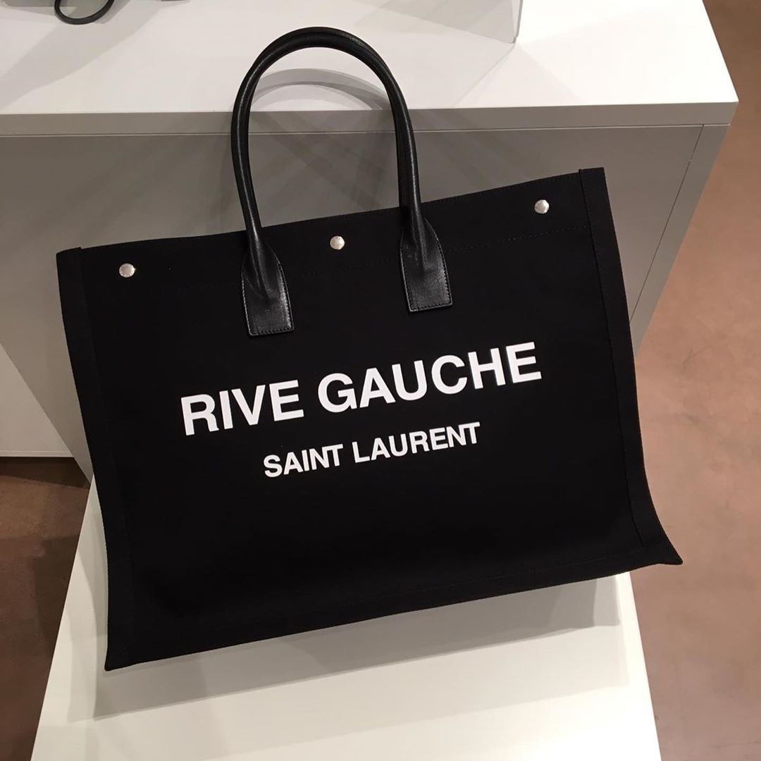 Saint Laurent Noe Rive Gauche Tote In Black