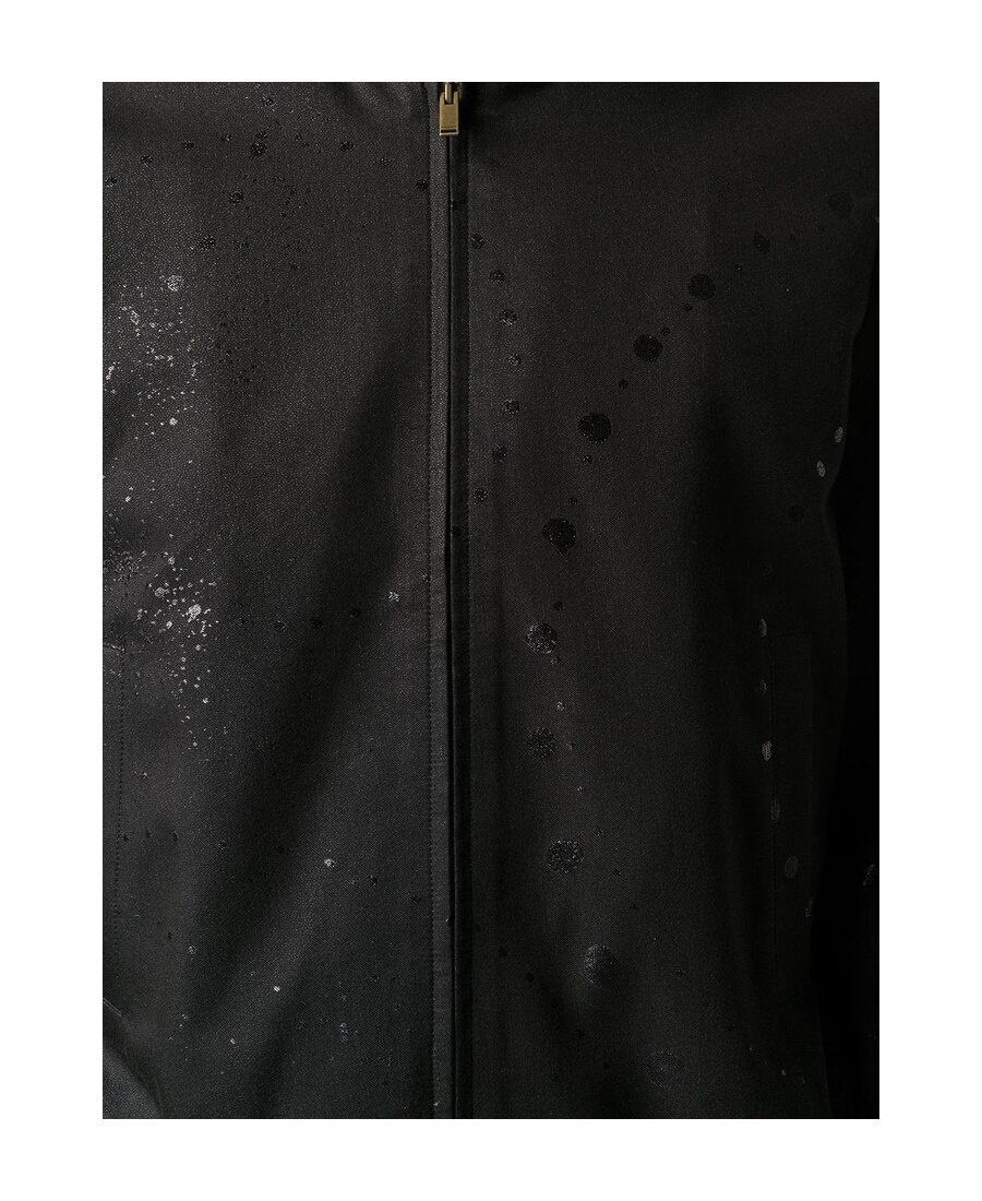 Saint Laurent Painted Baseball Casual Jacket In Black
