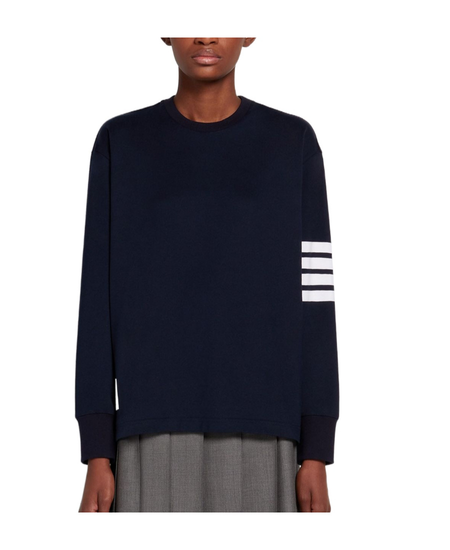 Thom Browne 4-bar Stripe Long-sleeve T-shirt In Black