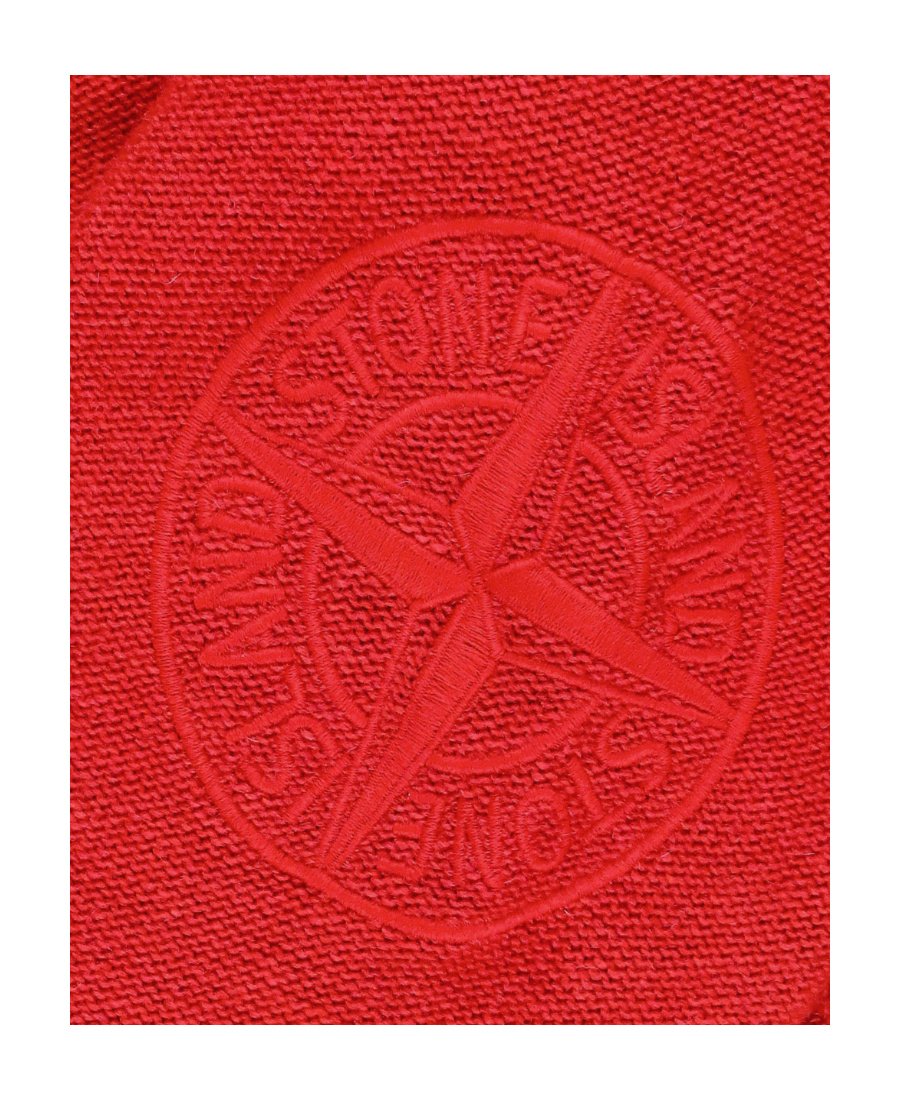 Stone Island Round Neck Long-sleeved Sweater In Red