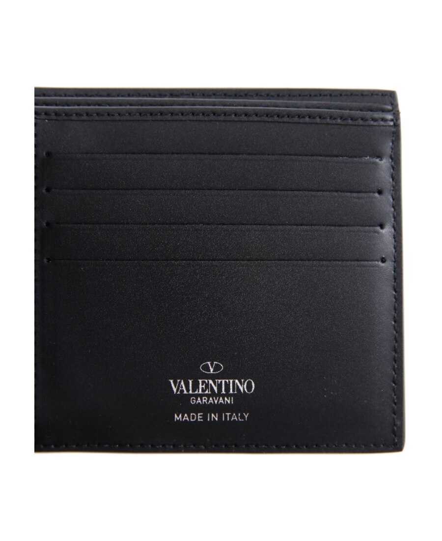 Valentino Vltn-print Wallet In Black
