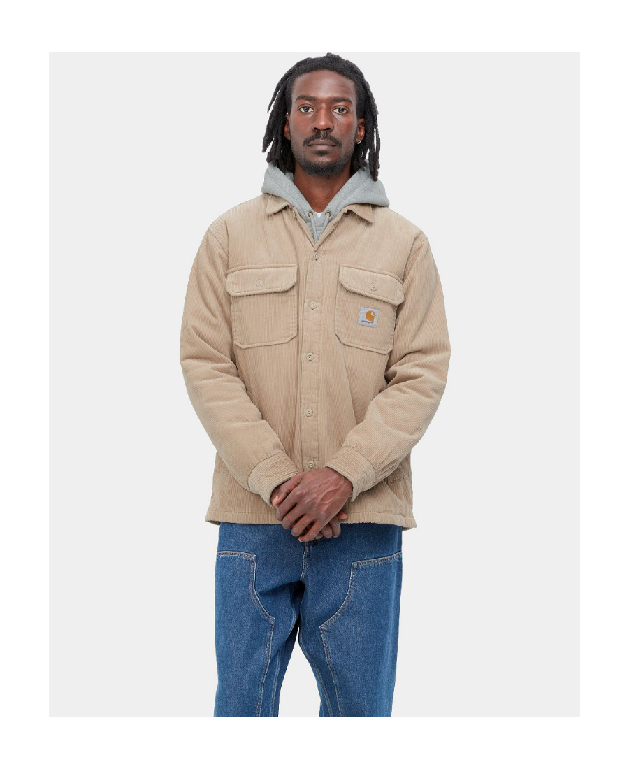Carhartt Logo-patch Buttoned Shirt In Nude