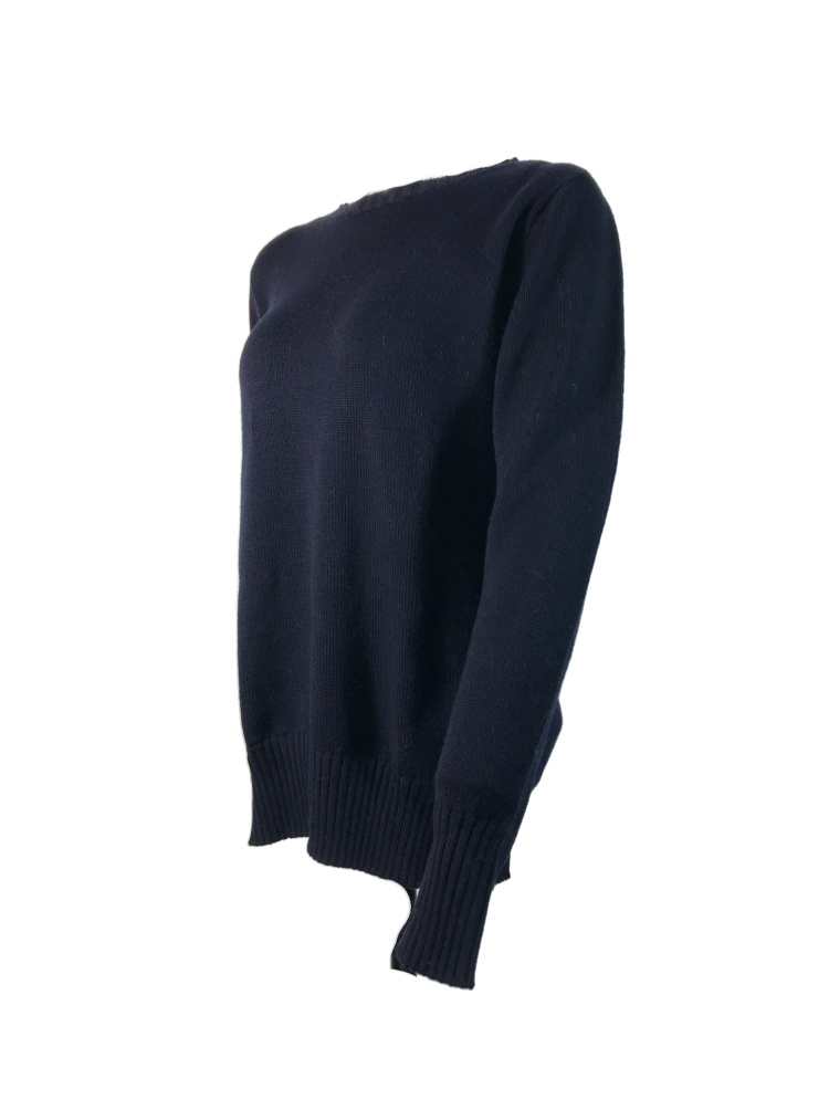 Max Mara Long-sleeved Knitted Sweater In Black