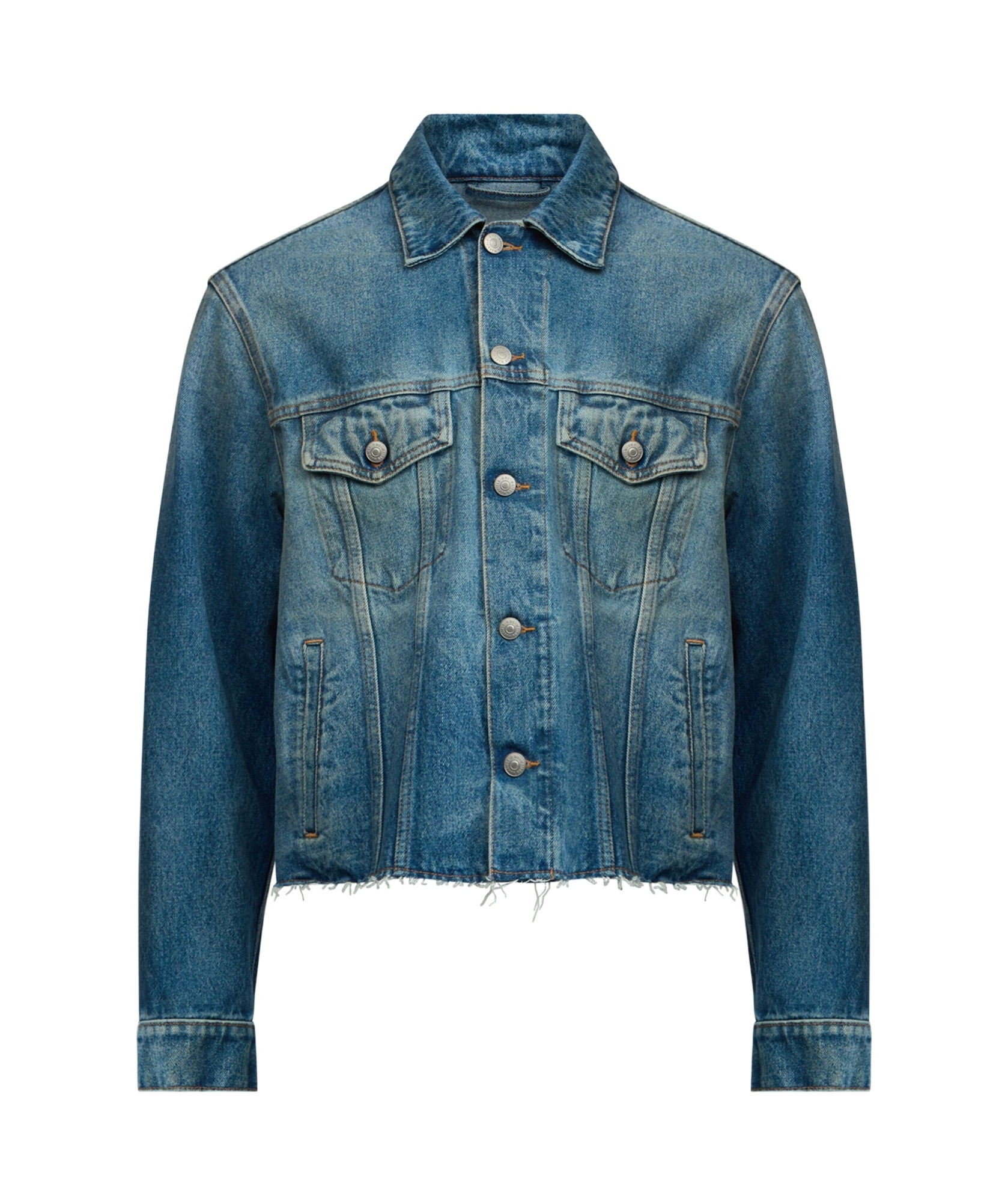 Mm6 Maison Margiela Cotton Denim Jacket In Blue