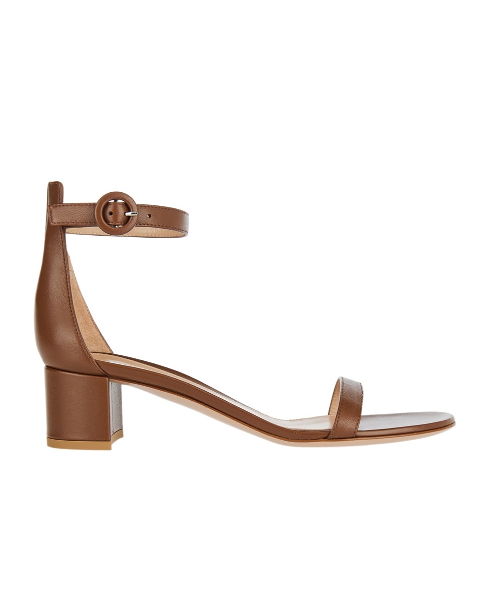 Gianvito Rossi Open-toed High-heeled Sandals In Brown