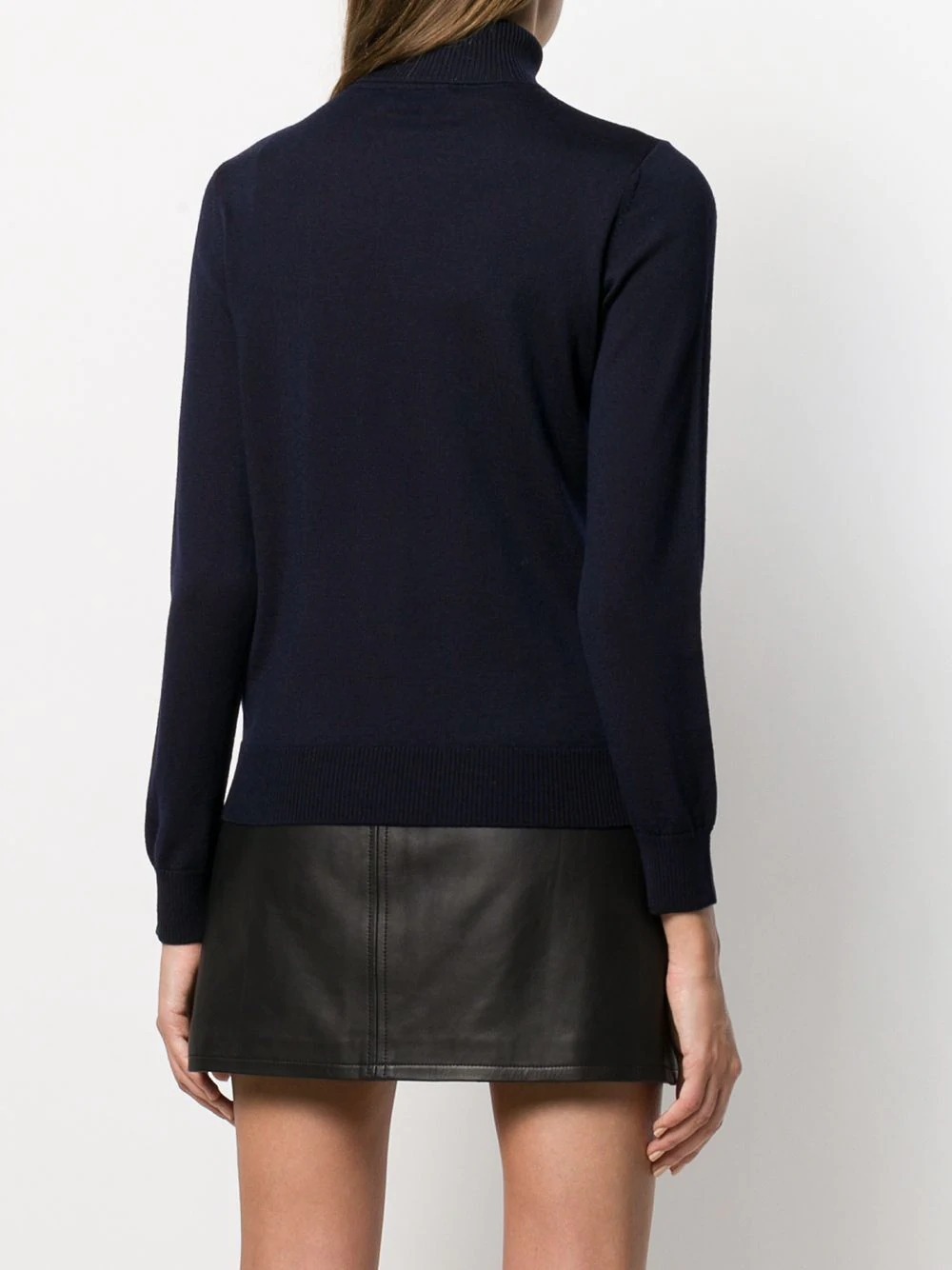 Apc Ribbed Roll Neck Jumper In Black