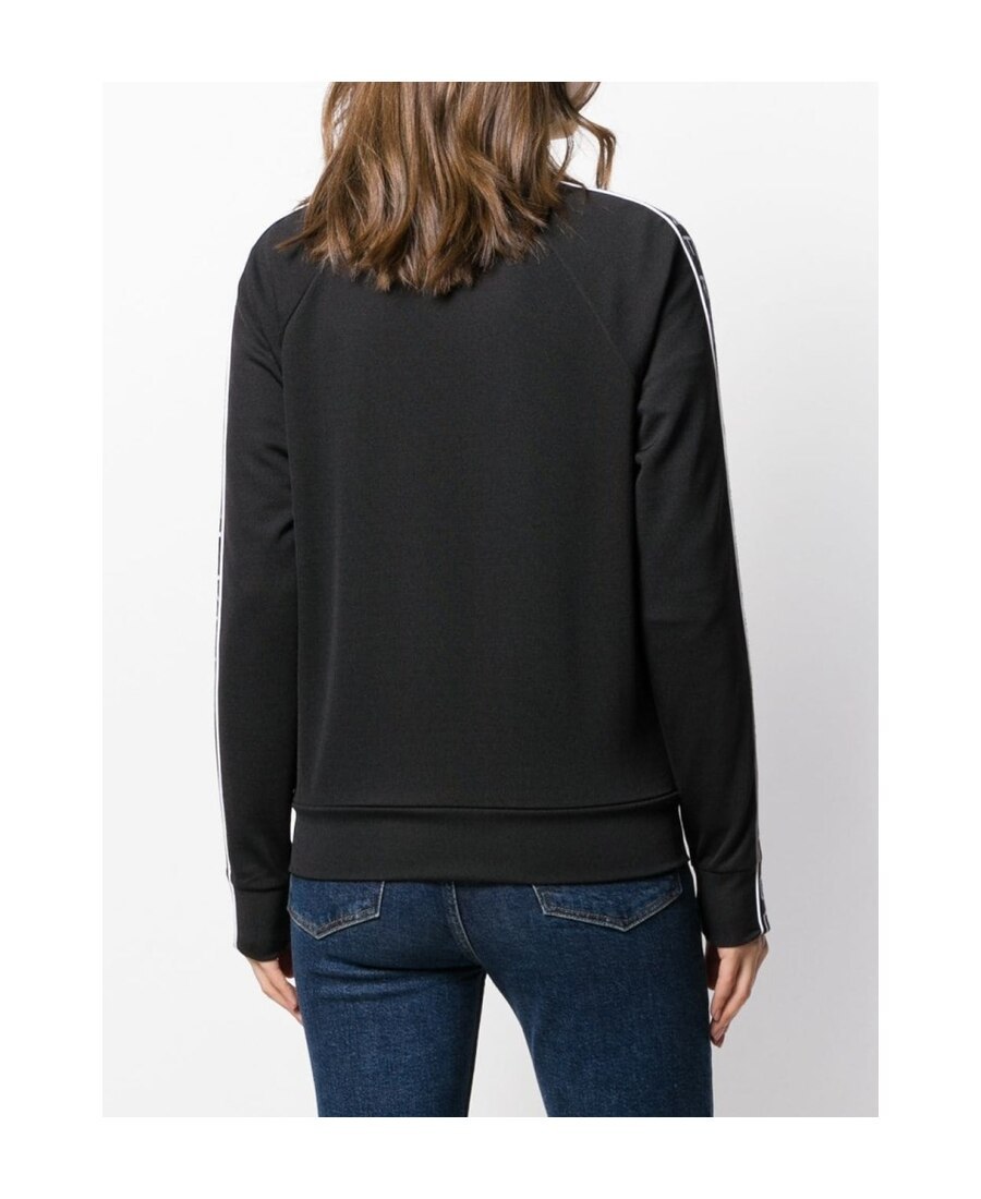 Iceberg Black Striped Zipper Casual Jacket In Black