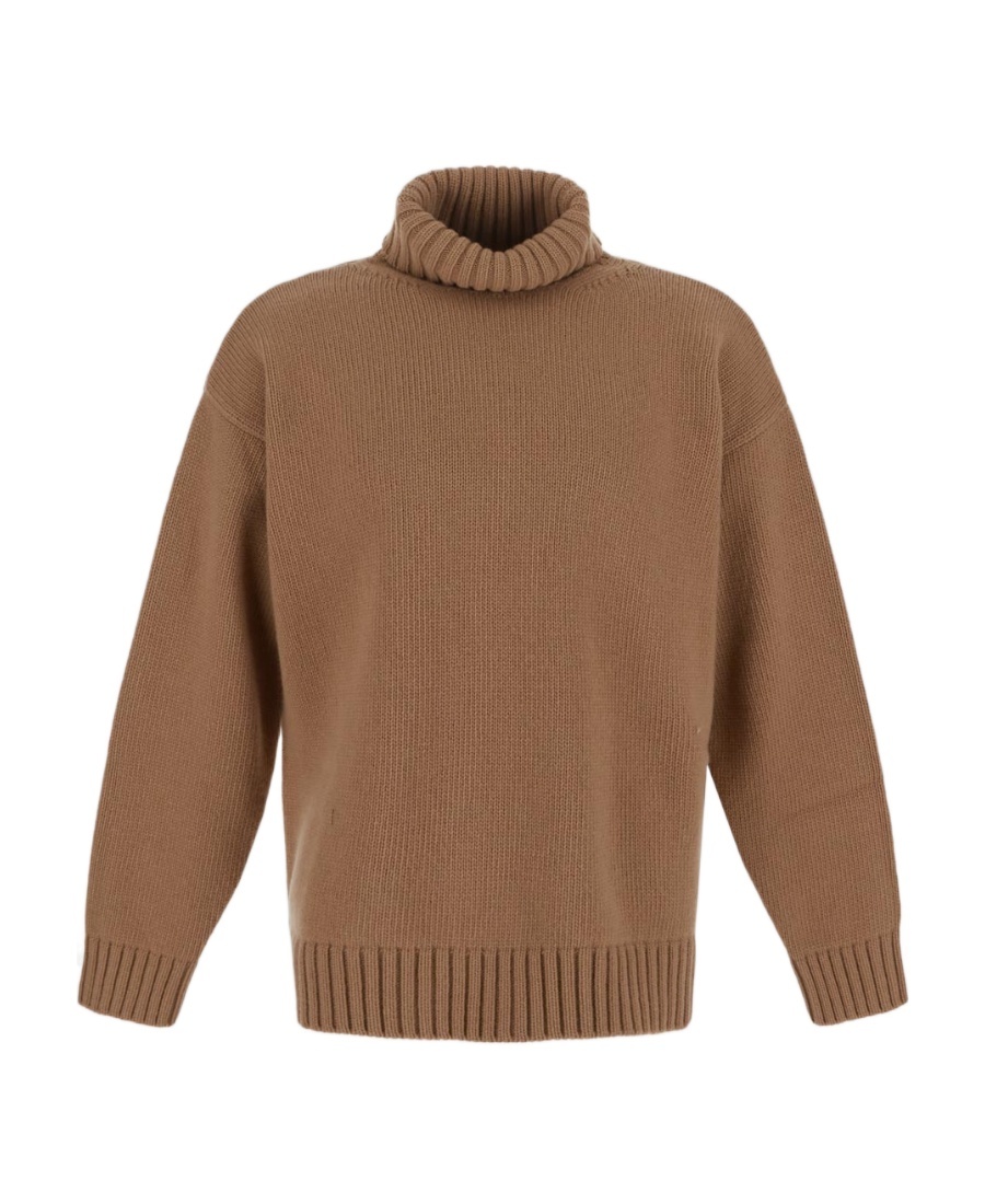 Dolce & Gabbana Roll-neck Virgin-wool Jumper In Brown