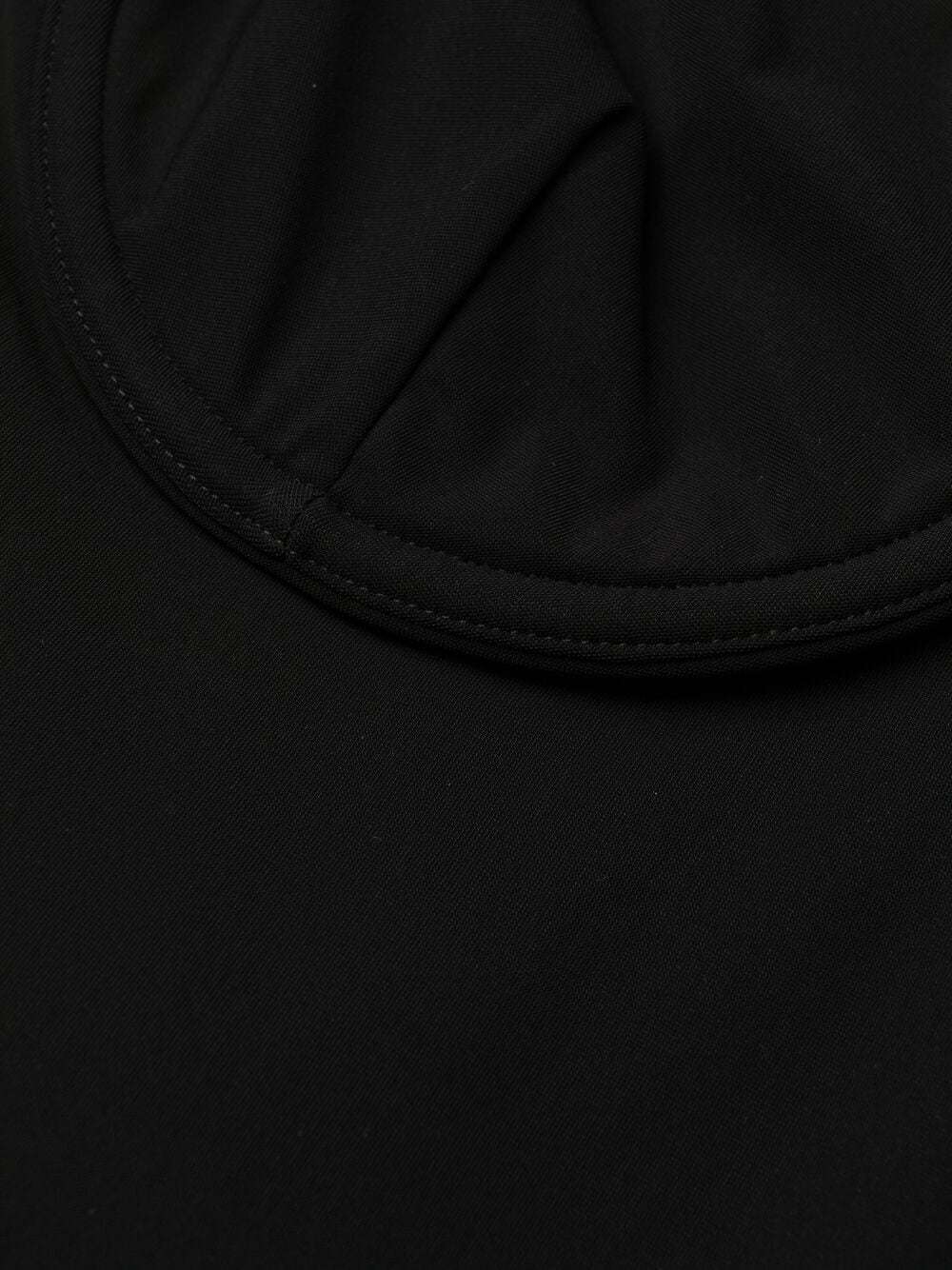 Shop Totême Black Thin Shoulder Strap One-piece Swimsuit