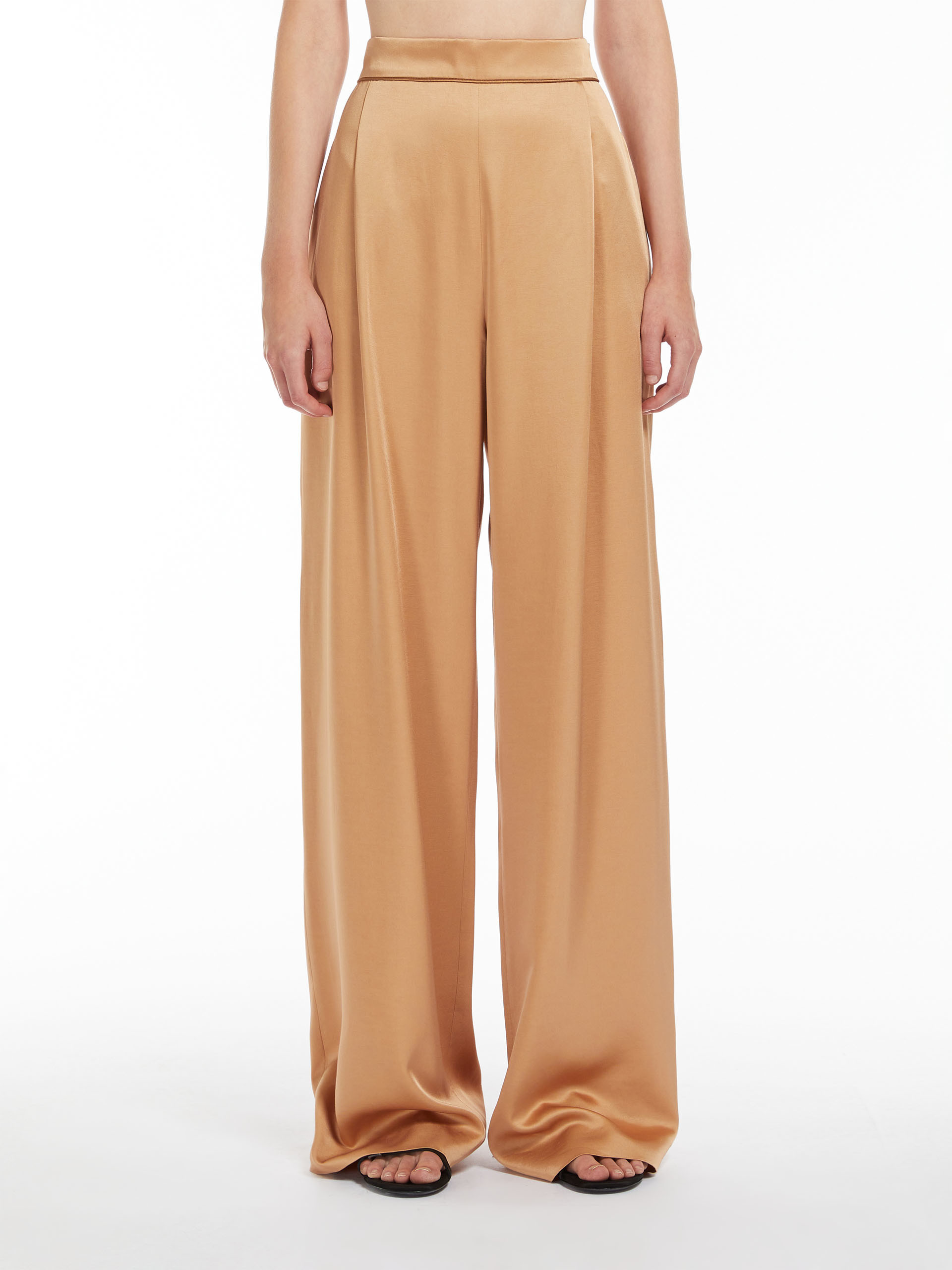 Max Mara Light And Airy Trouser For Women In Nude