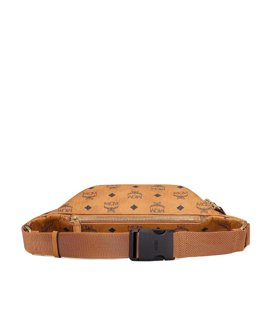 Mcm Visetos Small Belt Bag In Brown
