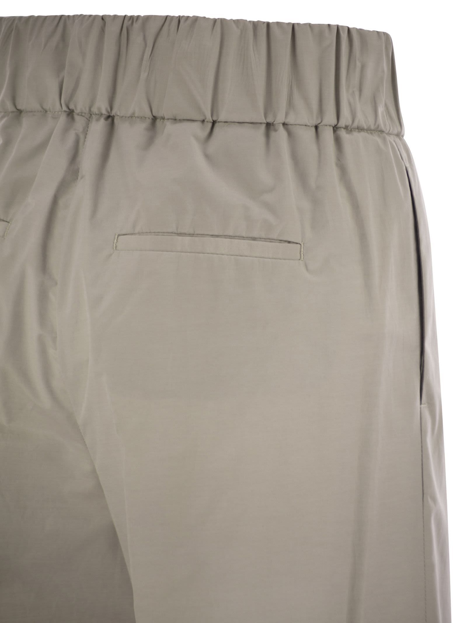 Peserico Trousers In Lightweight Technical Cotton Canvas In Nude