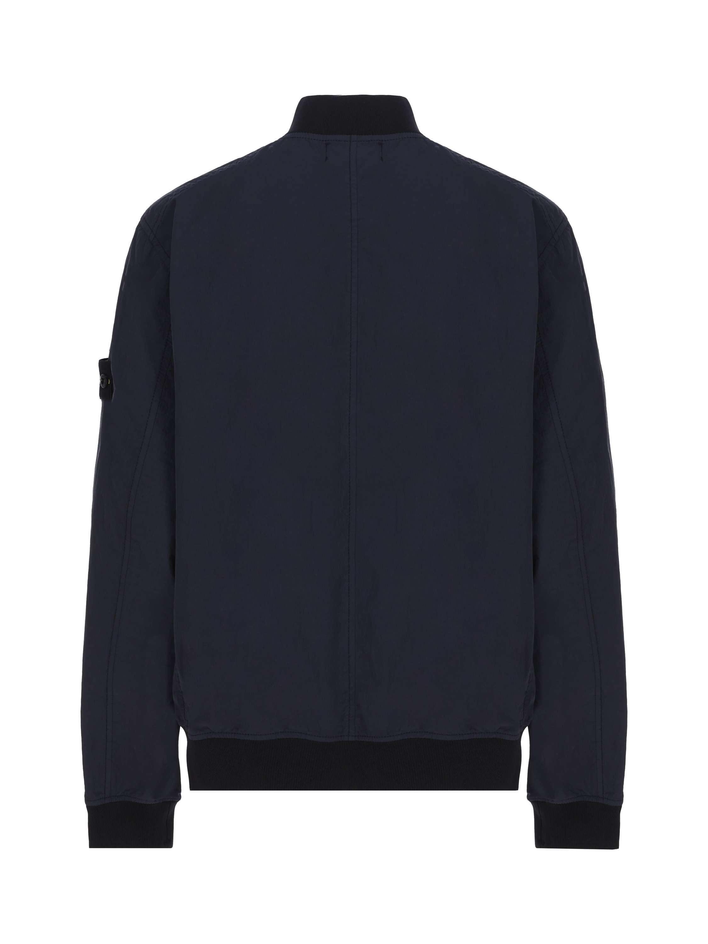 Stone Island Logo-patch Bomber Jacket In Blue