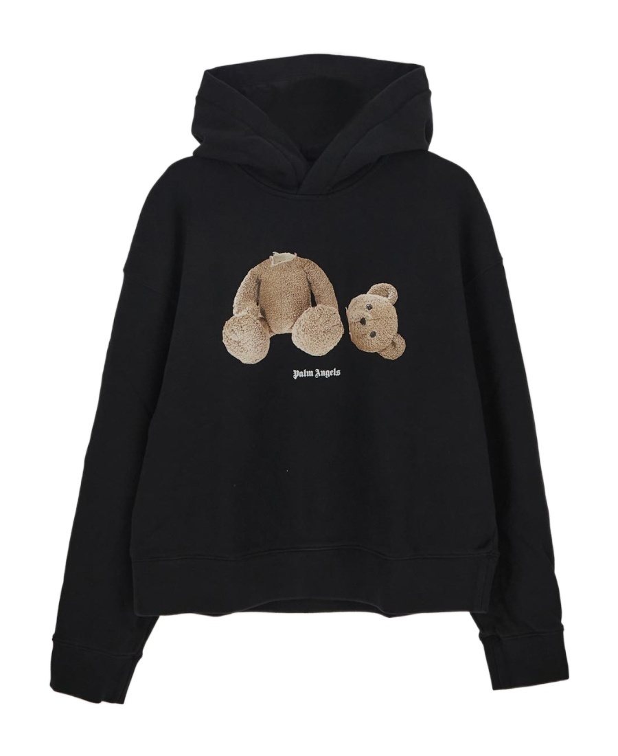 Palm Angels Bear Hoodie In Black