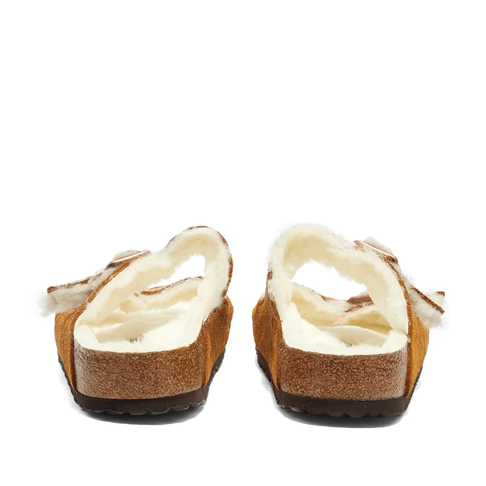 Birkenstock Arizona Shearling-lined Suede Sandals In Brown