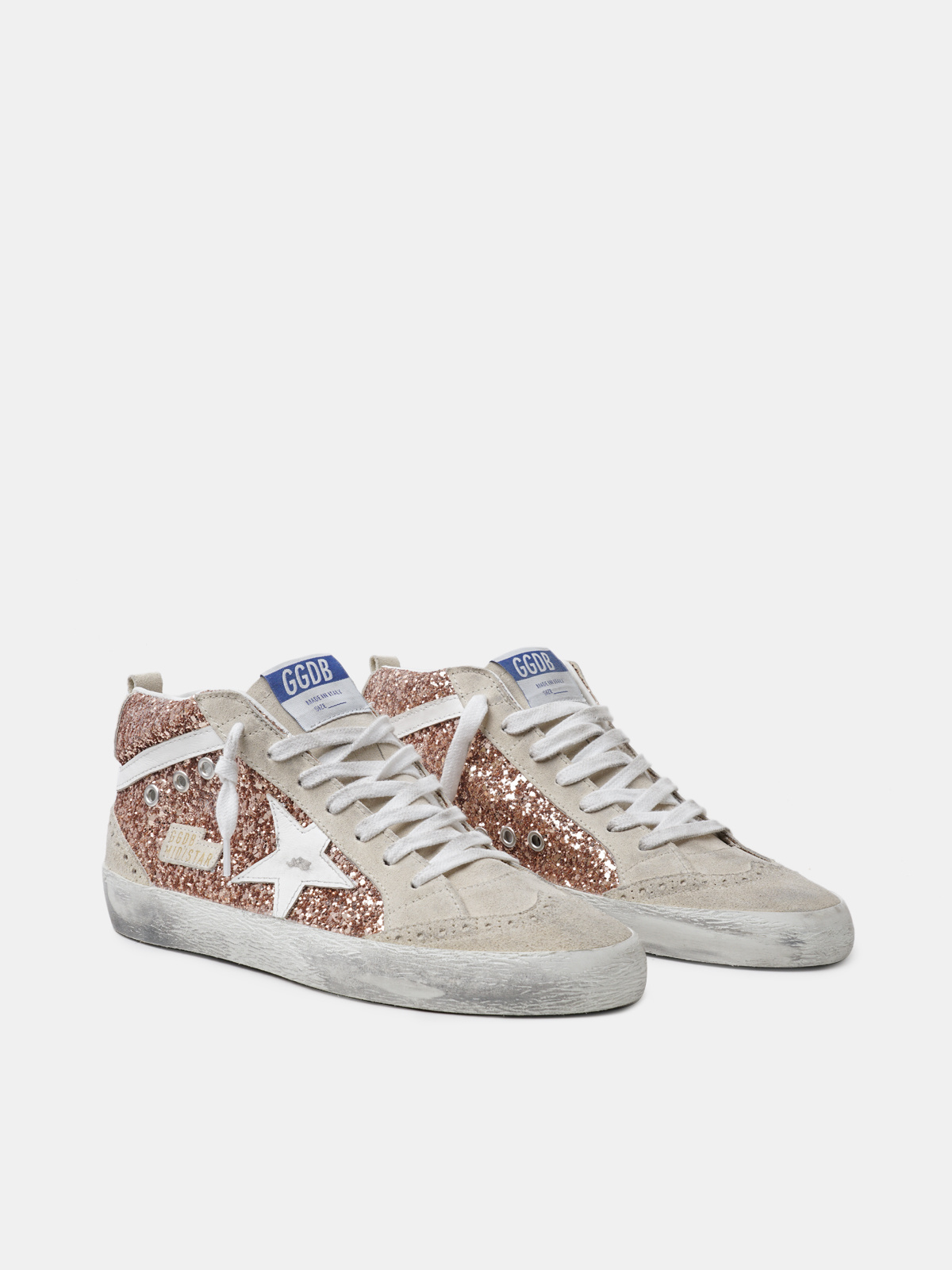 Golden Goose Mid Star Classic Sneakers In White