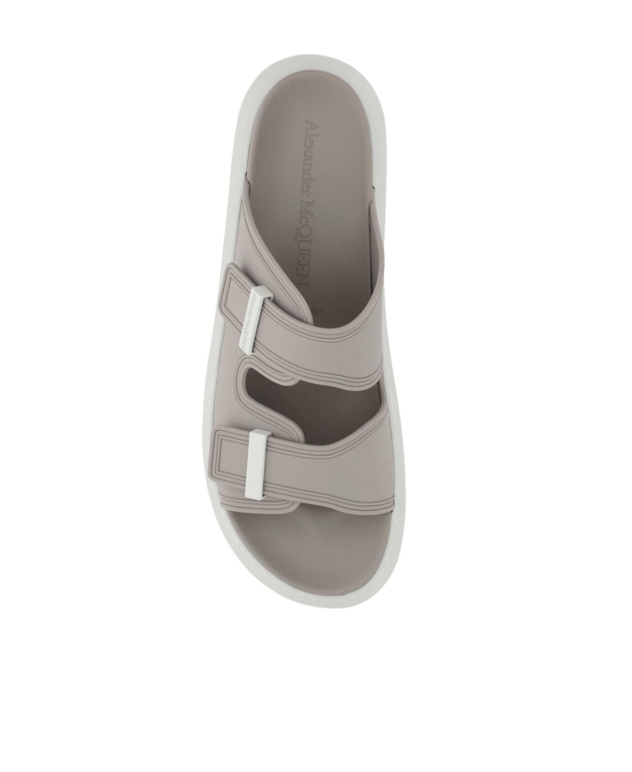 ALEXANDER MCQUEEN OPEN-TOE TOUCH-STRAP SLIPPERS