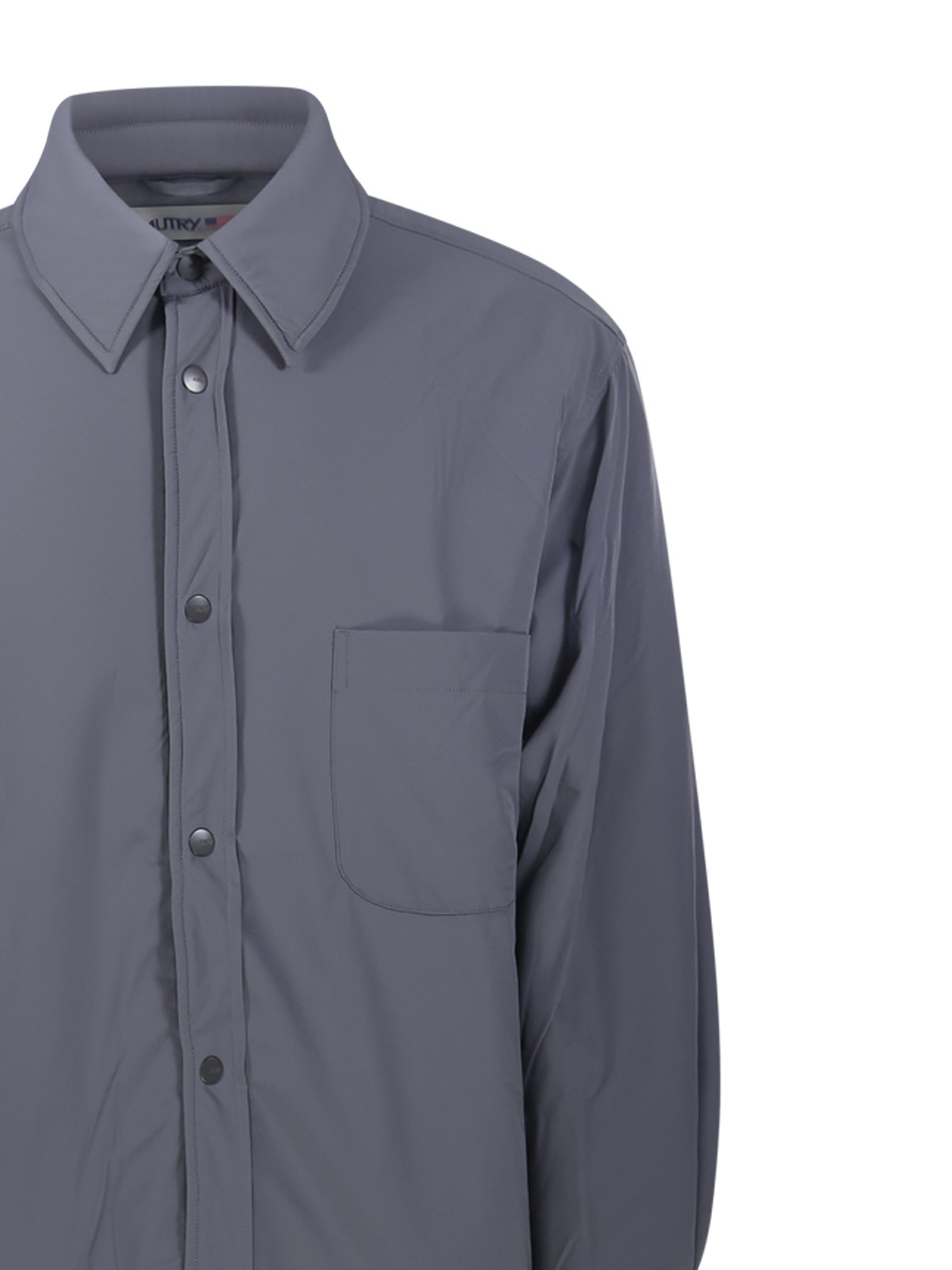 Autry Grey Jacket With Patch Pocket In Gray