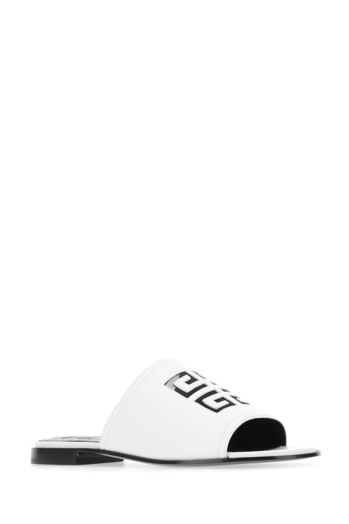 Givenchy 4g Flat Sandals In White