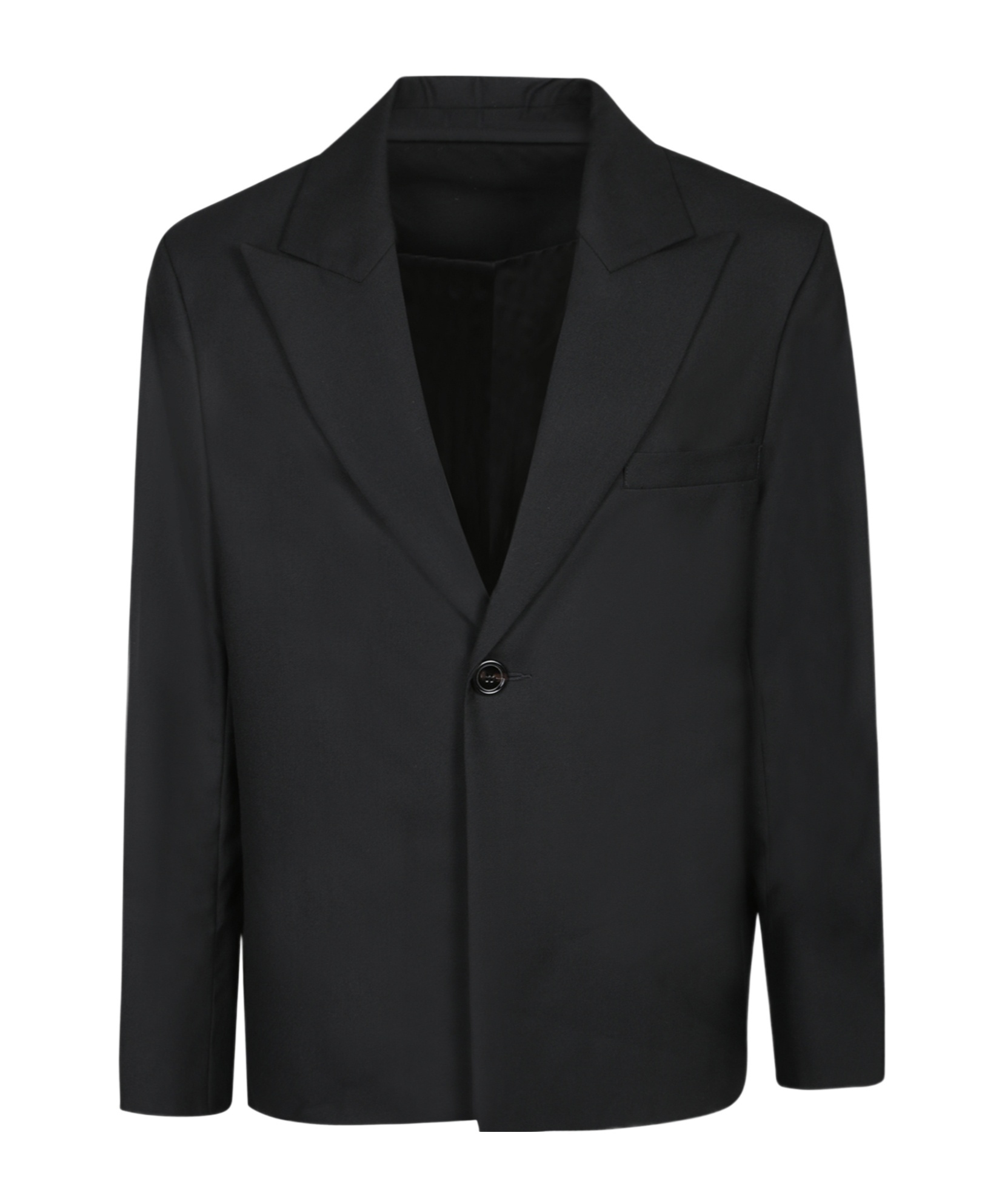 Séfr Tailored Black Blazer With Notch Lapels In Black