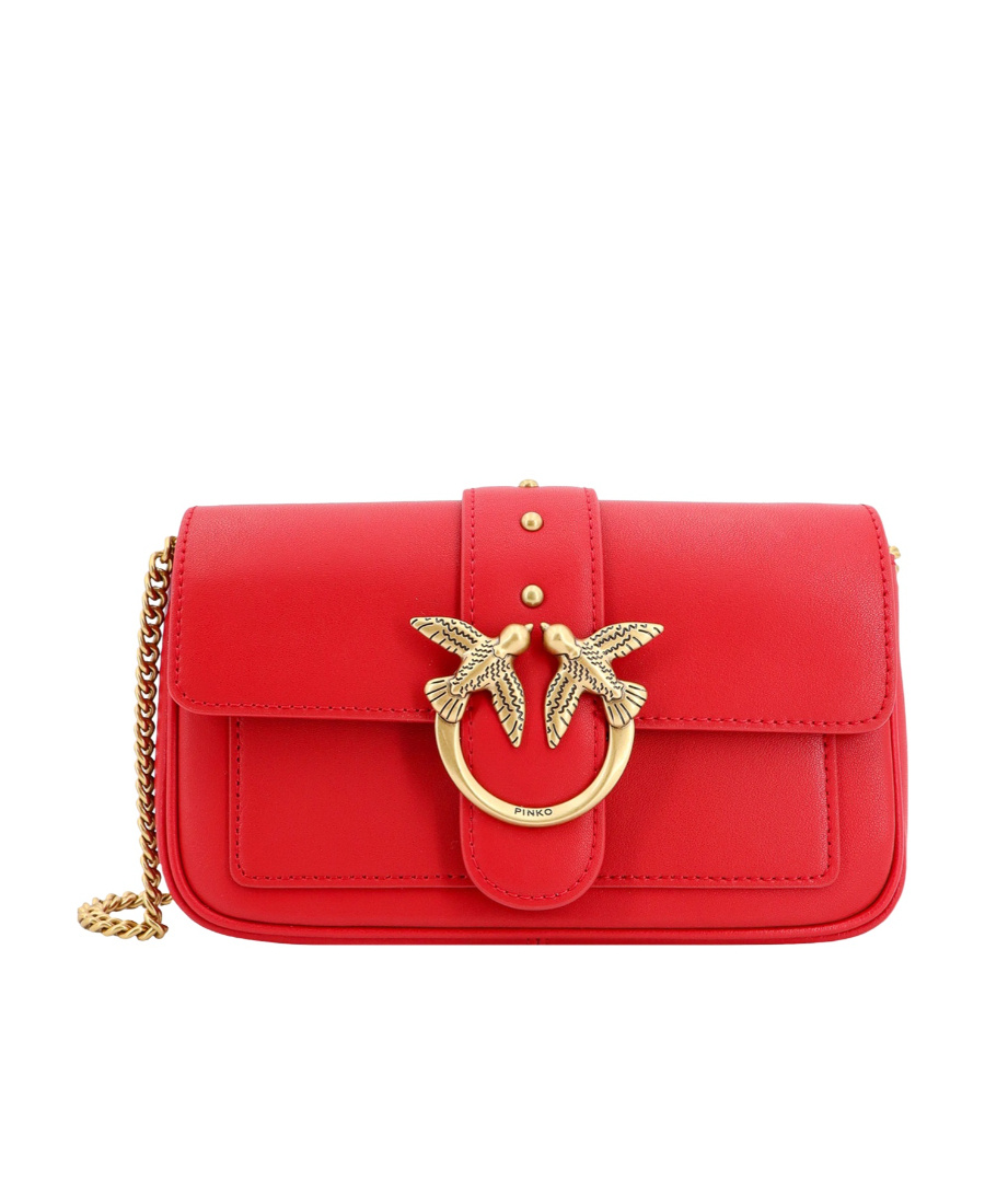 Shop Pinko Pocket Love One Cross Body Bag In Red