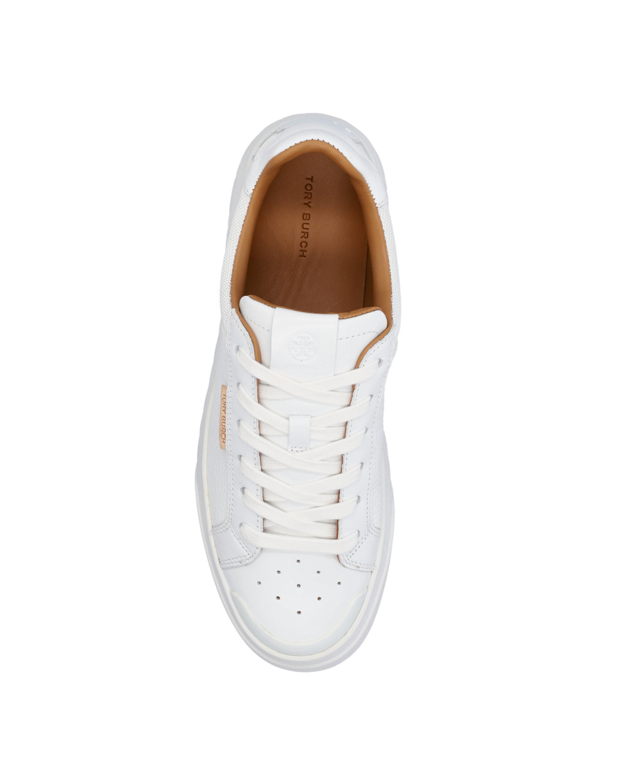 Tory Burch Low-top Leather Sneakers In White