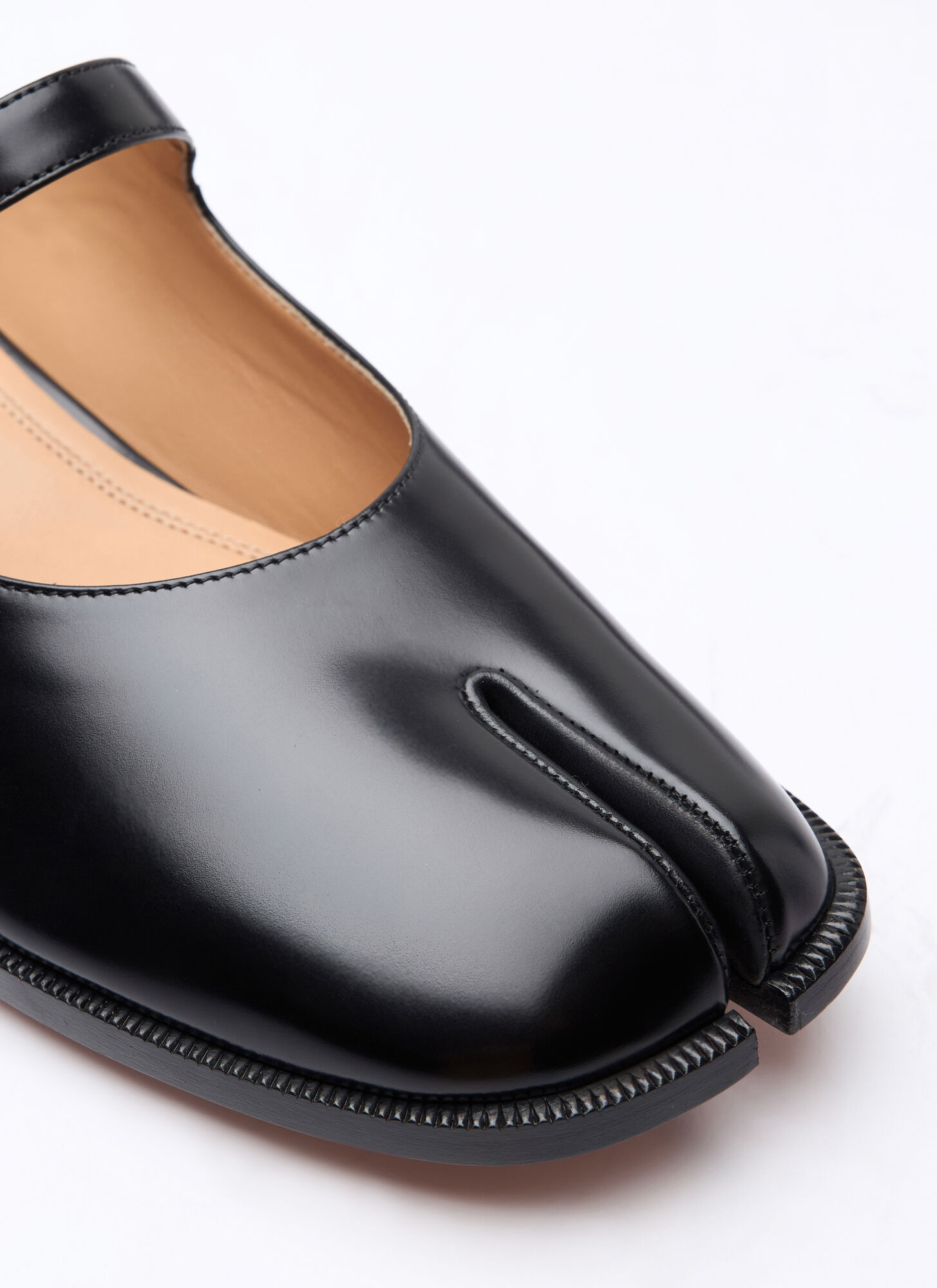 Maison Margiela Black Tabi City Mary-jane Oxfords In Black