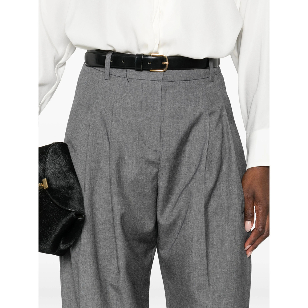 The Frankie Shop Belt Loop Casual Pants In Gray