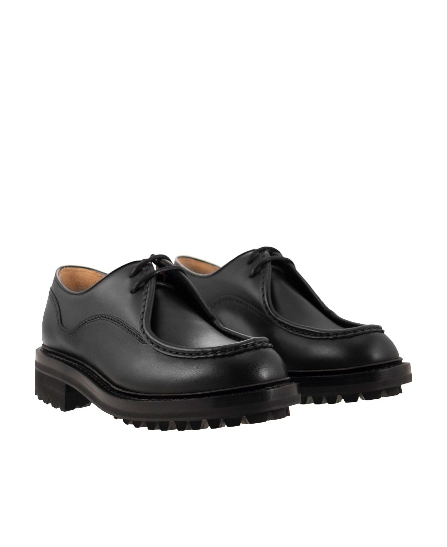 Church's Burnt Leather Lymington Lace Up Shoes In Black