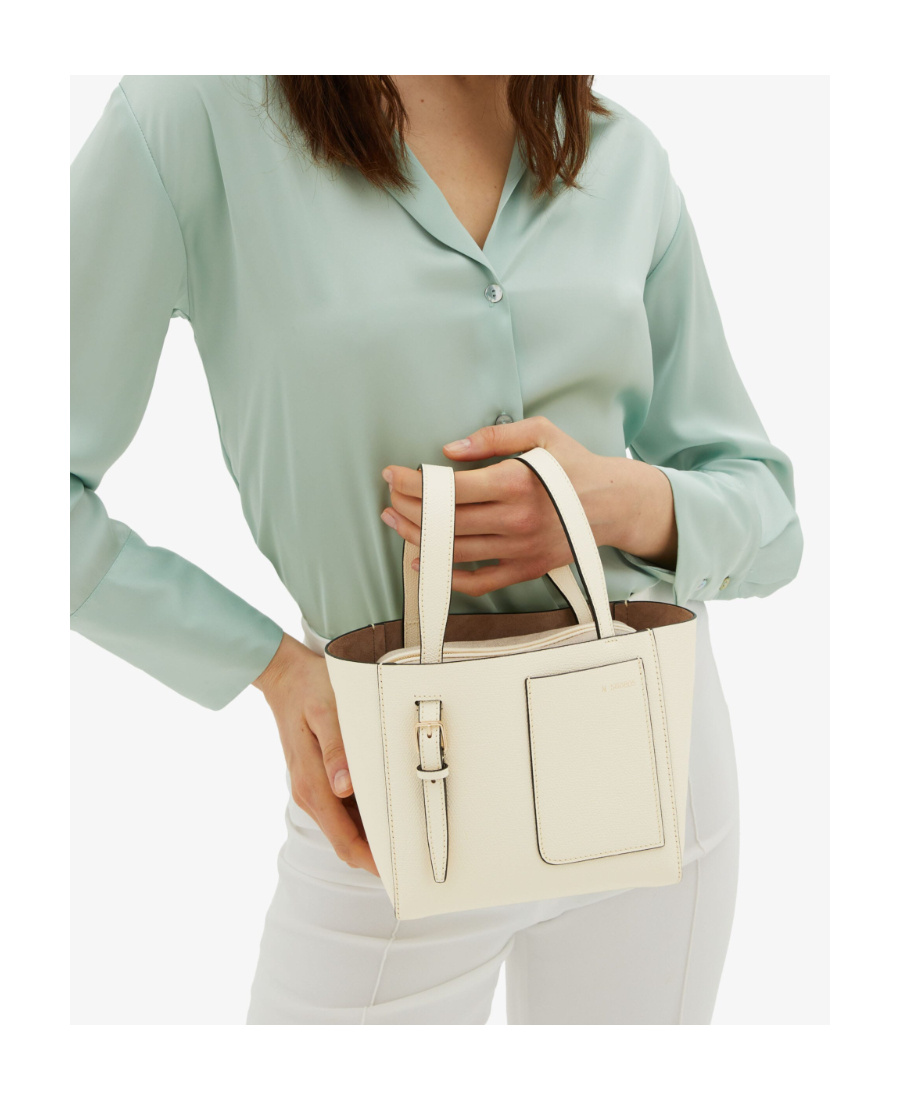 Valextra "soft" Crossbody Bag Micro In Nude
