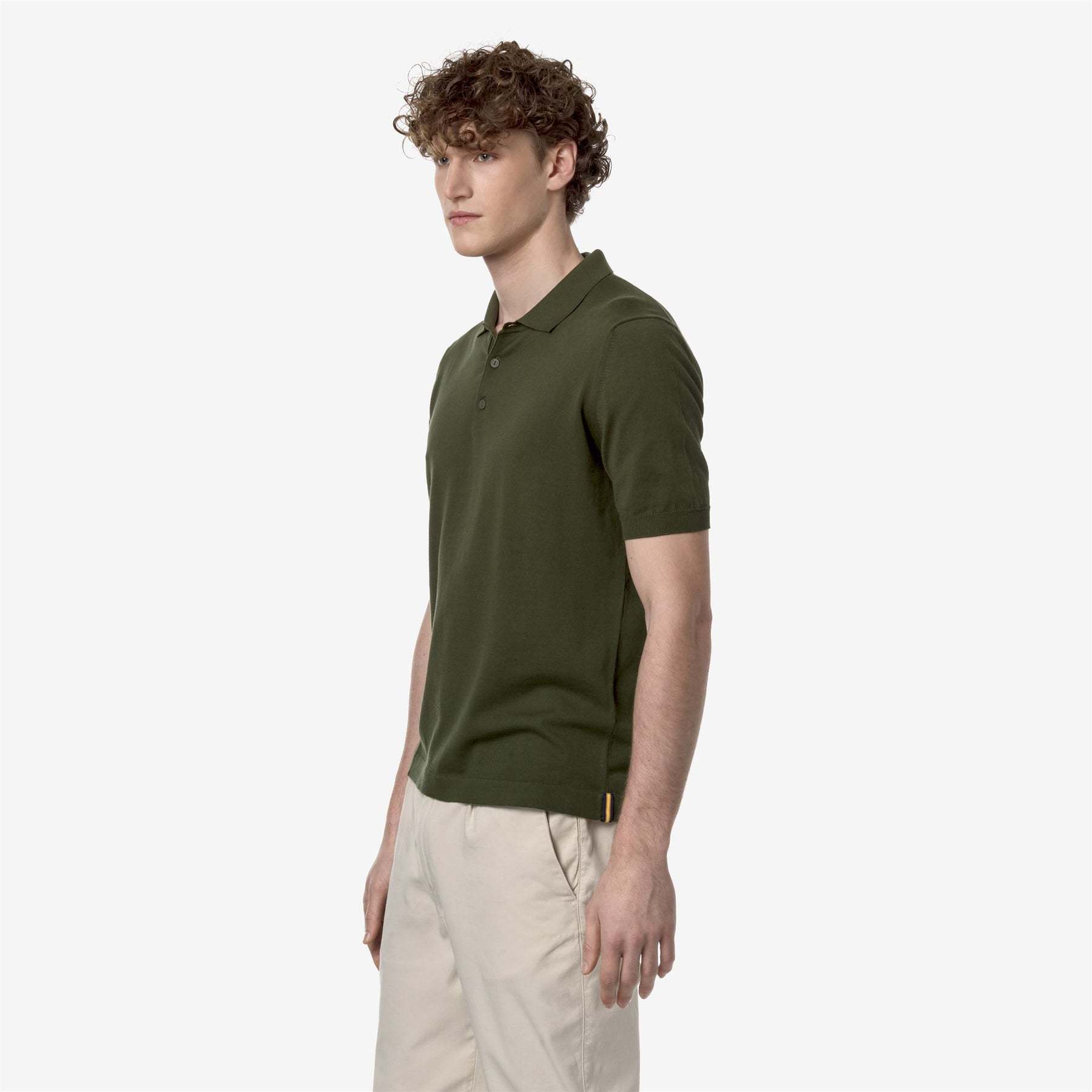 K-way K Way Pleyne Green Cotton Polo Shirt In Black