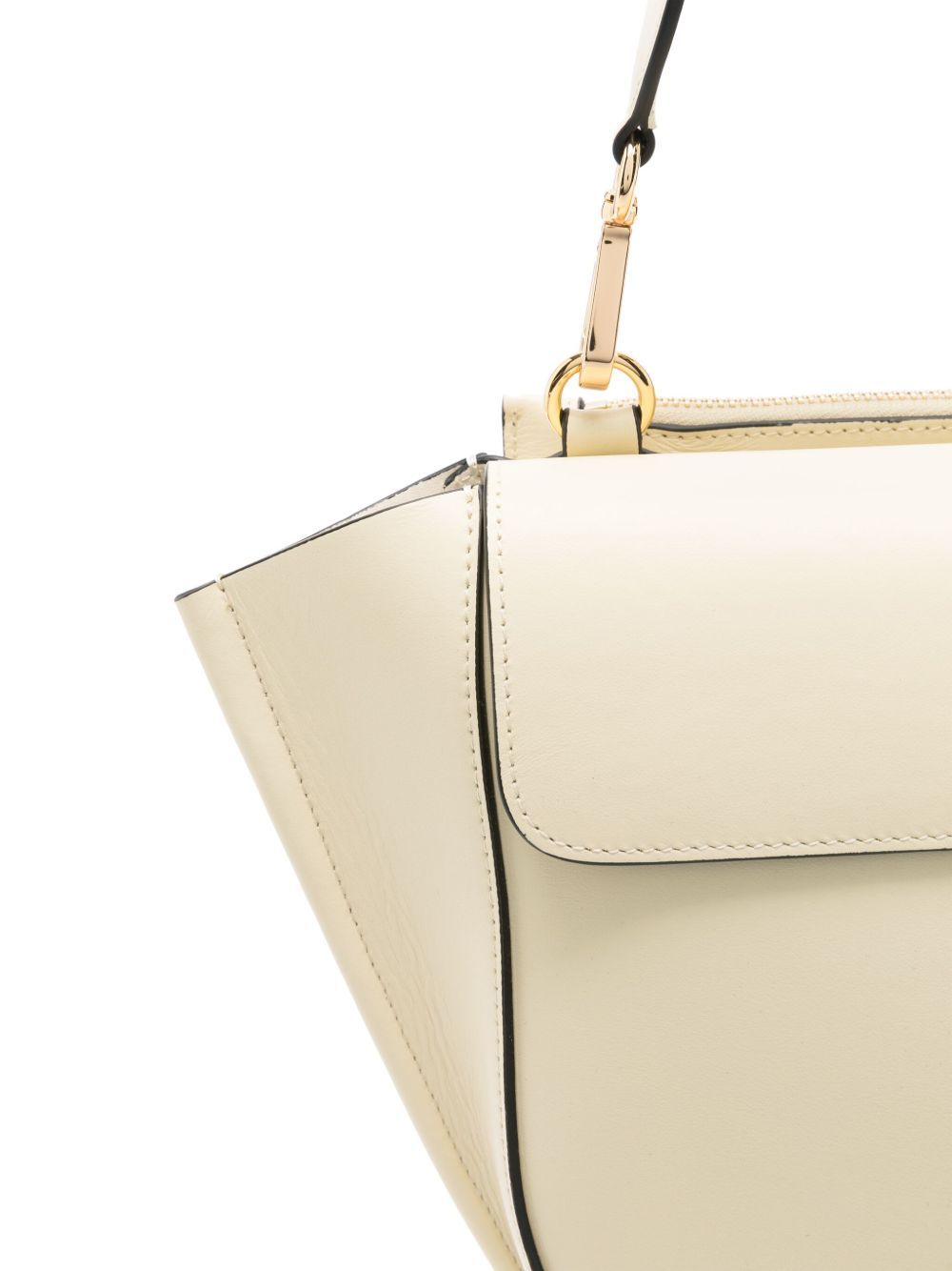 Wandler Beige Shoulder Bag With Structured Flap
