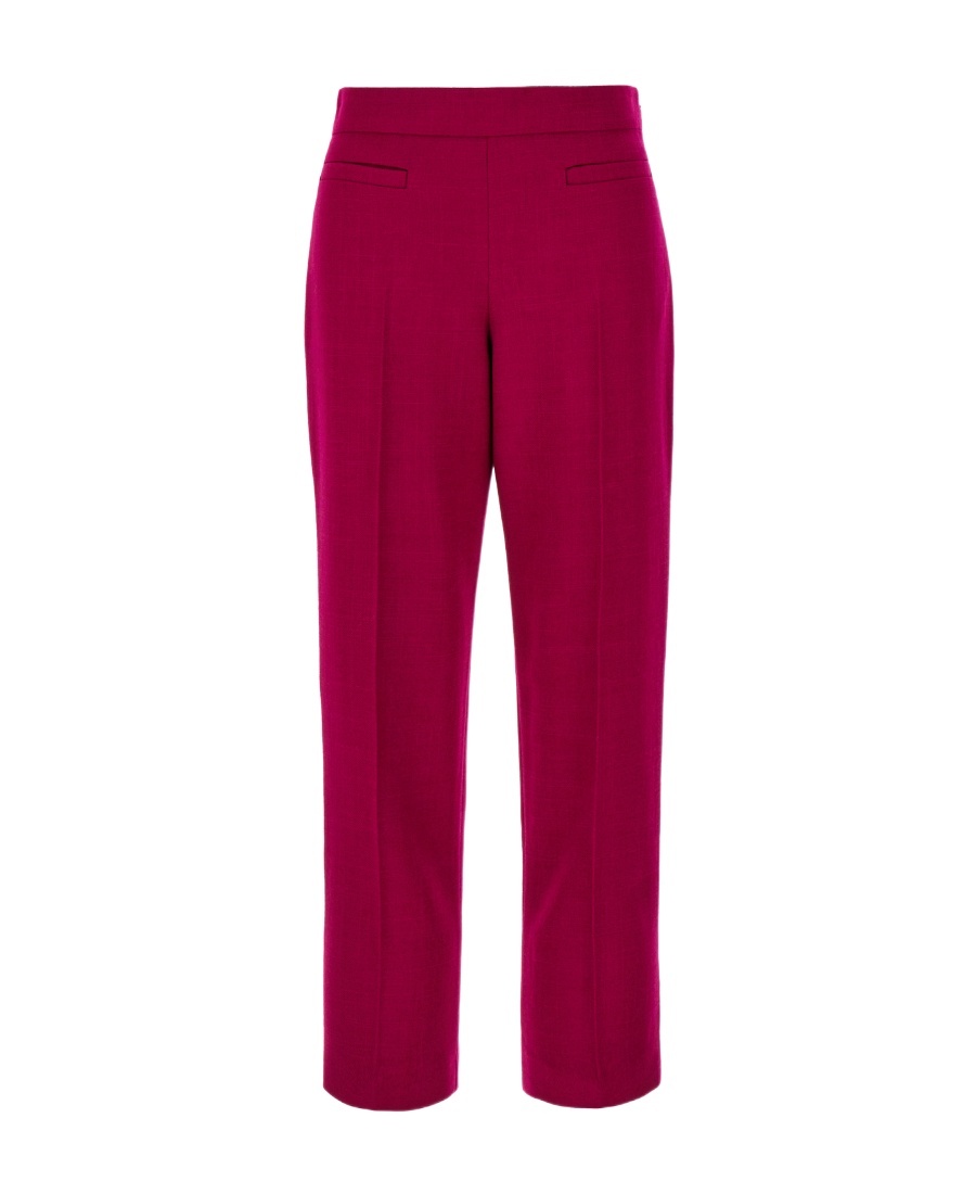 Fendi Trousers Wool Blend Front Crease In Red