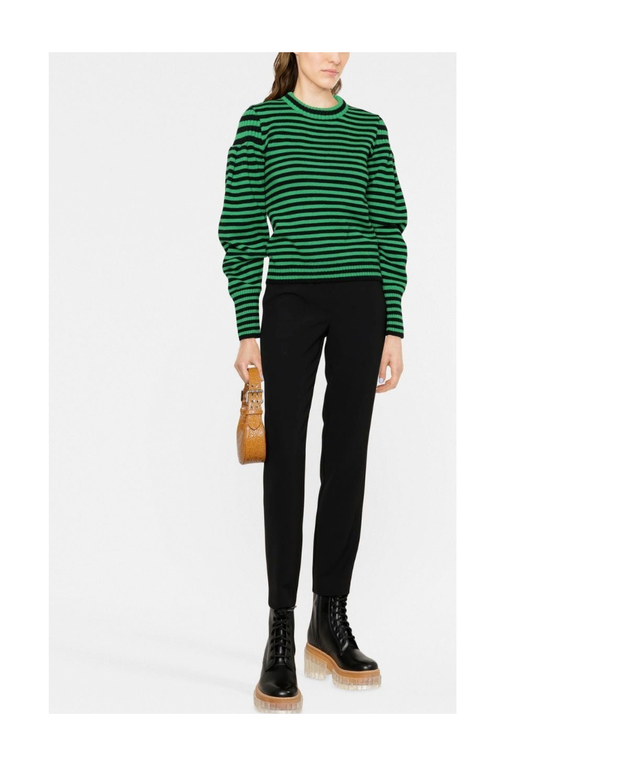 P.a.r.o.s.h Cropped Elasticated Leggings In Black