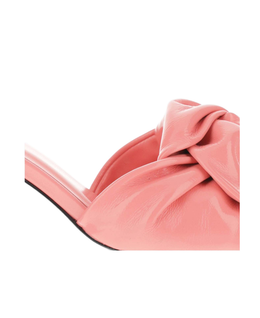 By Far Sandals Lana Venus Gloss Leather Fluo In Pink