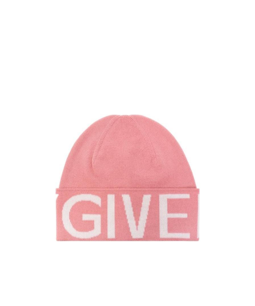 Givenchy Mark Woolen Cap In Pink