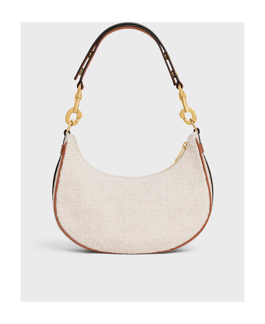 Celine Triomphe Medium Ava Shoulder Bag In Nude