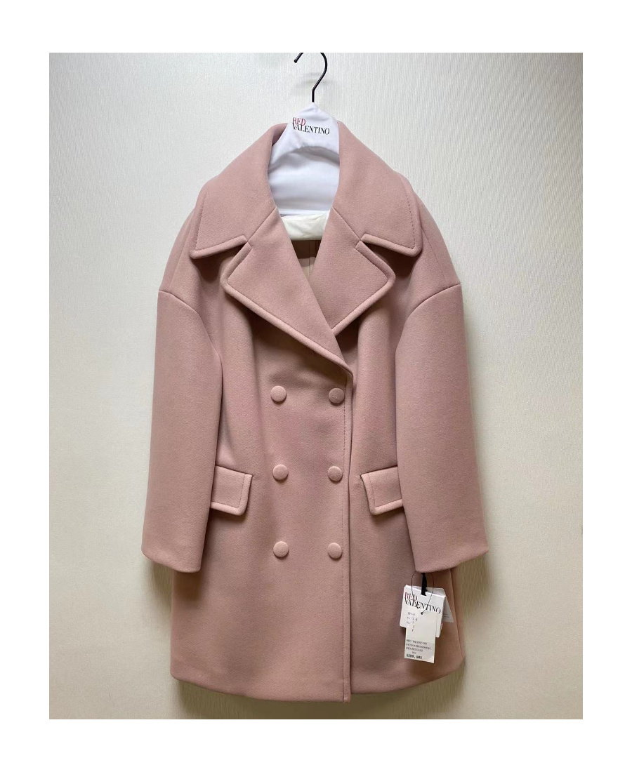 Red Valentino Double-breasted Coat In Brown