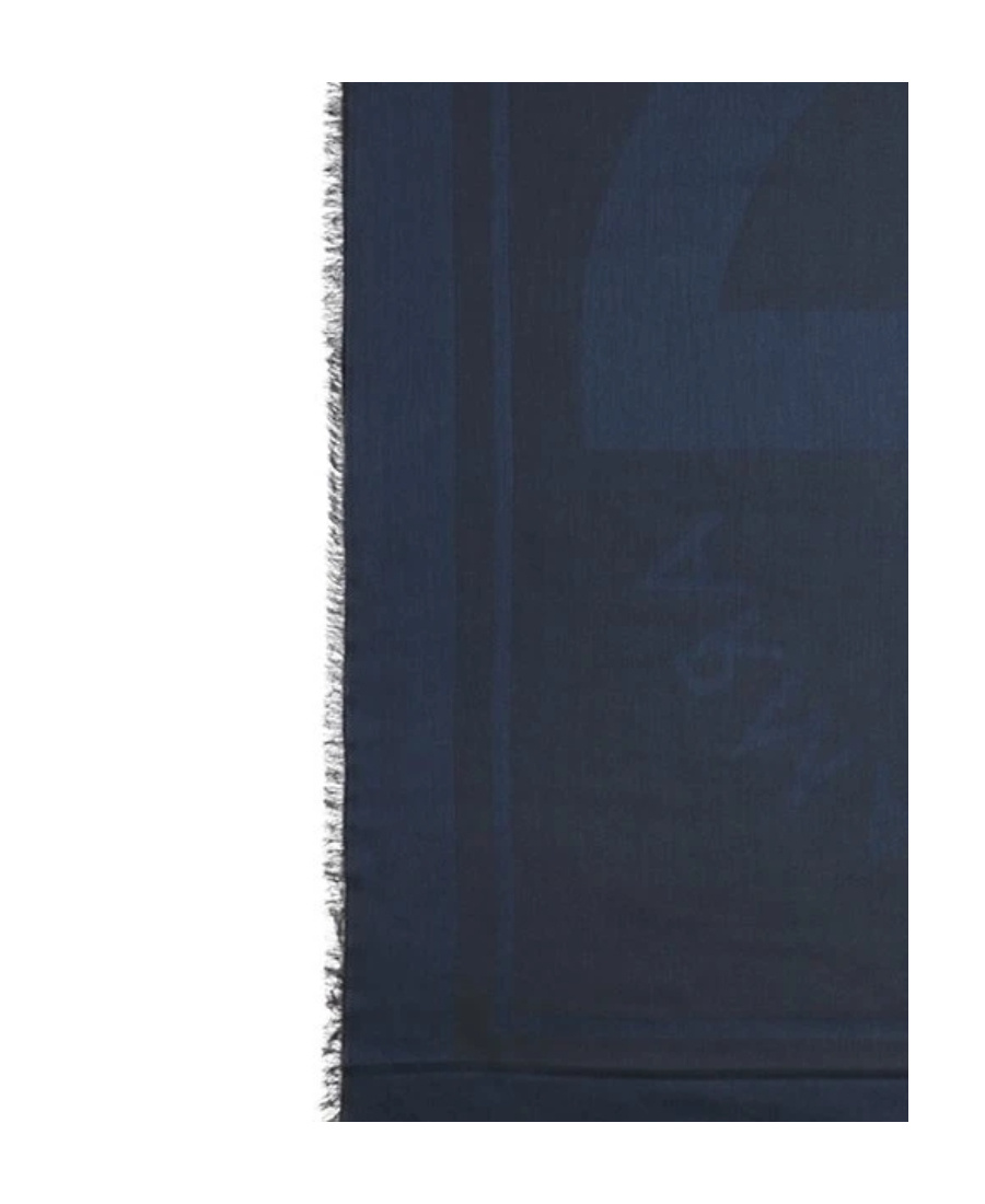 Armani Collezioni Logo Scarf In Black