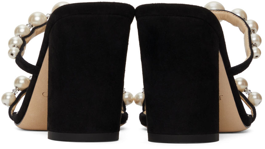 Jimmy Choo Amara 85 Womens Leather Embellished Heels In Black