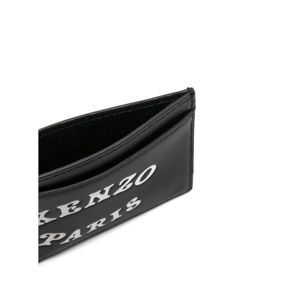 Kenzo Logo-embossed Card Holder In Black
