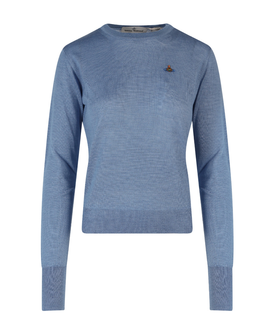 Vivienne Westwood Orb Embroidery Sweater In Blue