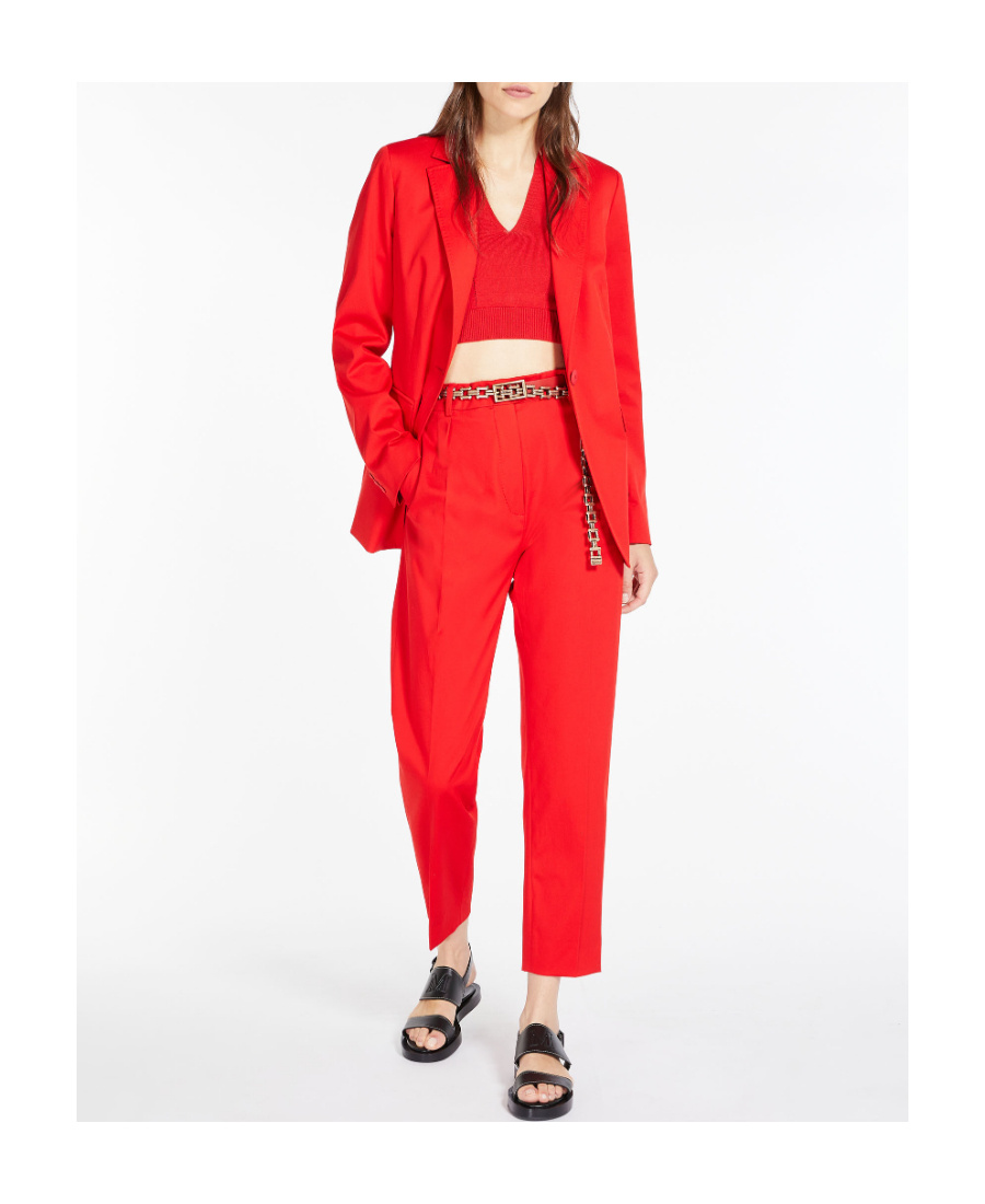 Max Mara Single-breasted Blazer In Red