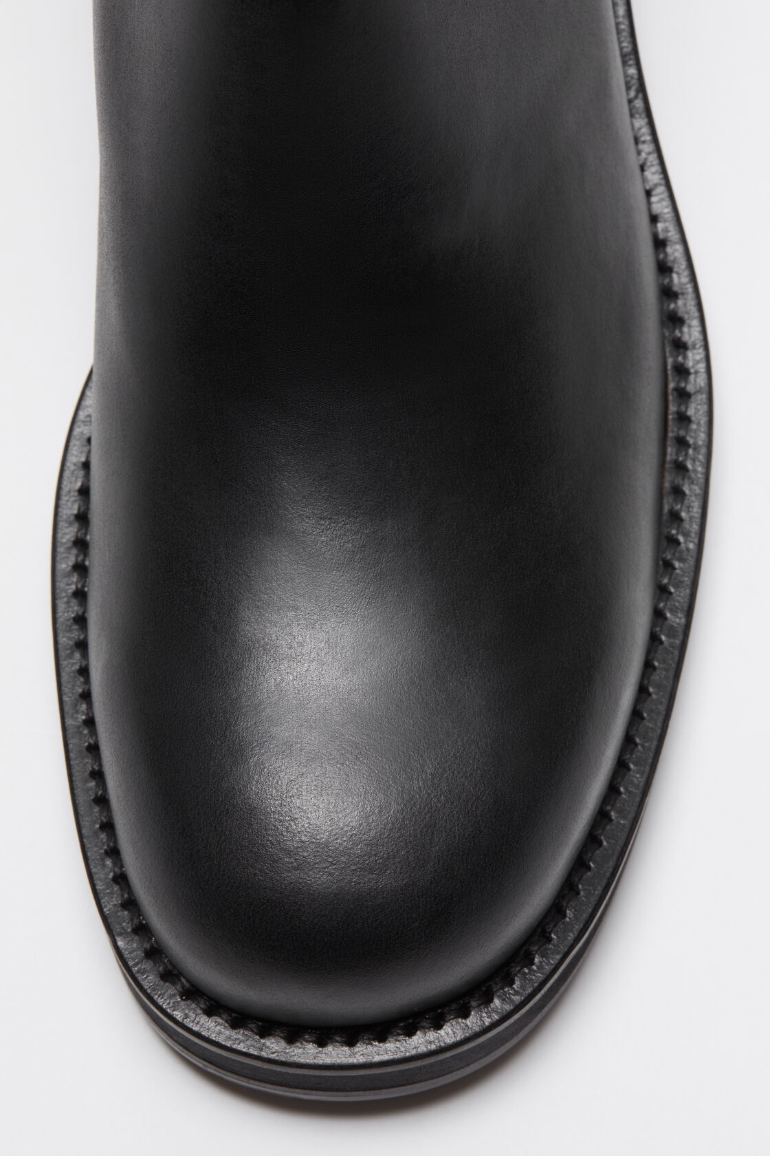 Acne Studios Logo-debossed Leather Boots In Black
